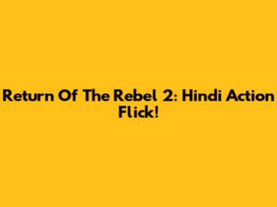 Return Of The Rebel 2: Hindi Action Flick!